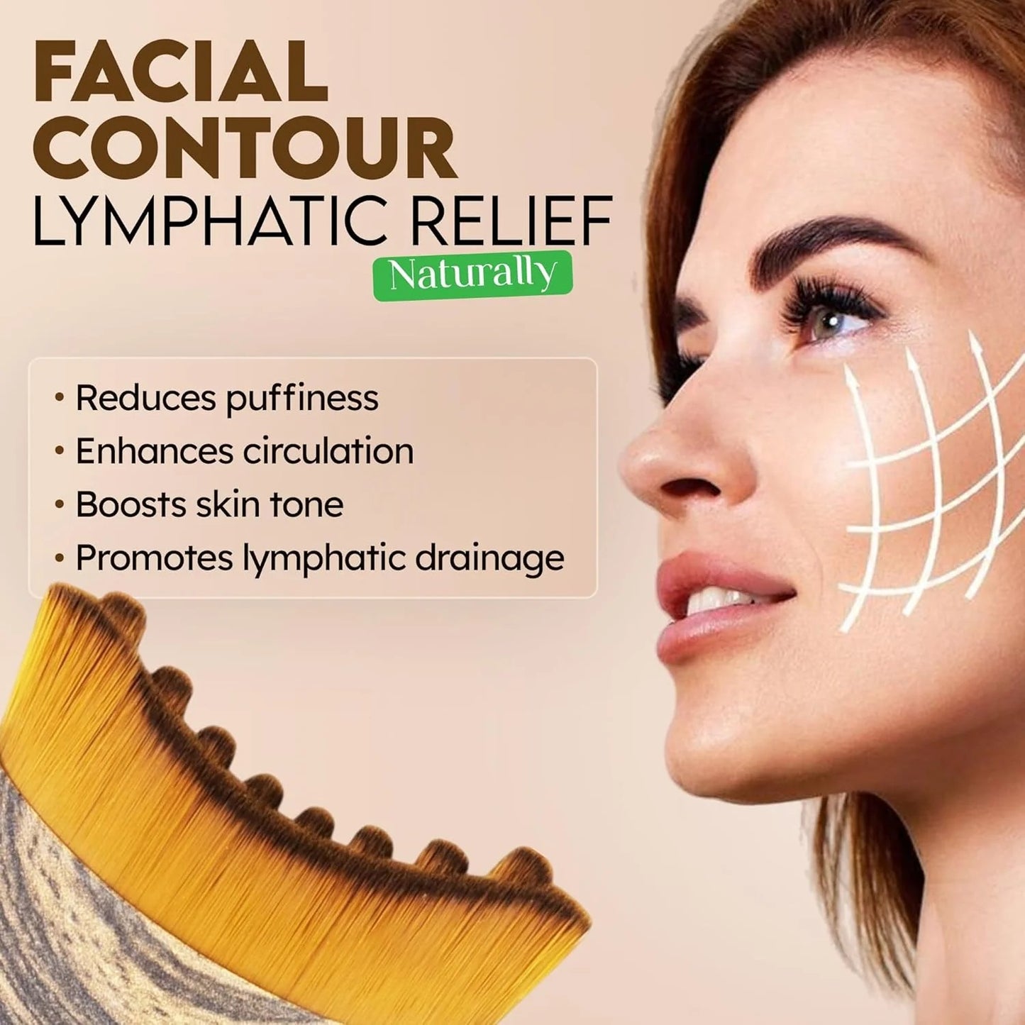 Starlit Lymphatic Contour Face Brush