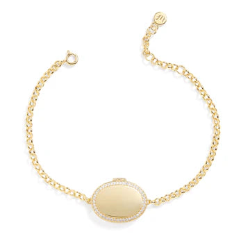 Personalized Oval Locket Bracelet