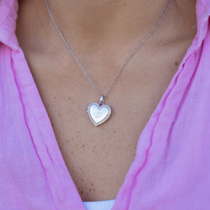 Personalized Heart Locket Necklace