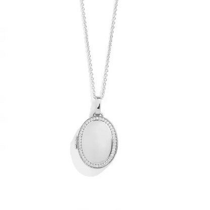 Personalized Oval Locket Necklace